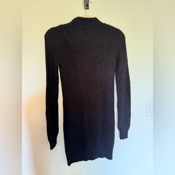 Lovers and Friends Revolve Anthea Sweater Dress 1/4 Zip Mini Wool Blend XS Black - Picture 4 of 6